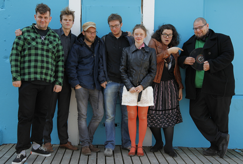 Gruppenbild der isländischen und deutschen Autoren