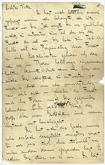 Faksimile von Kafkas Brief an den Vater